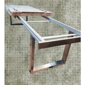 Kufen Tischgestell  L/B 180 cm ausziehbar auf 280  cm