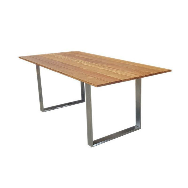 Gartentisch Tesin Tischplatte Cumaru - Gestell Edelstahl L/B 130 x 90 cm 80/40mm