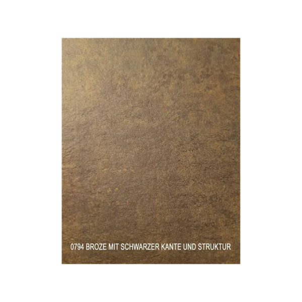 Gartenbank o. Lehne Star  Platte HPL 120 cm Fuß 6 x 6 cm Bronze Sruktur