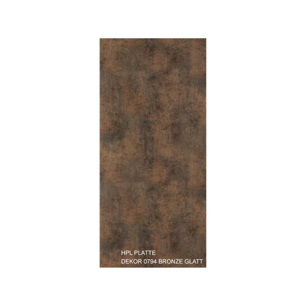 Gartenbank o. Lehne Star  Platte HPL160 cm Fuß  8 x 8 cm Bronze 0794