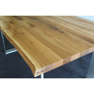 Wildeiche Tischplatte  Baumkante DL foliert 40x2400x1000