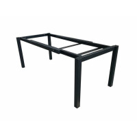 Tischgestell ausziehbar  180/280 x 90 cm Edelstahl Pulverbeschichtet RAL 9005