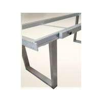 Kufen Ausziehtisch Star 180 x 100 cm-0428S CAVE STRUKTUR-EDELSTAHL
