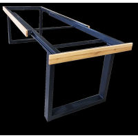 Kufen AZ Tisch Gestell  L 120 cm ausziehbar bis 180 cm pulverbeschichtet RAL 9005