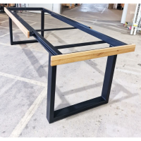 Kufen AZ Tisch Gestell  L 120 cm ausziehbar bis 180 cm pulverbeschichtet RAL 9005