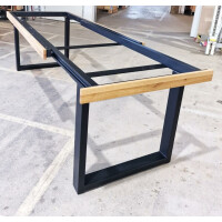 Kufen AZ Tisch Gestell  L 140 cm ausziehbar bis 220 cm pulverbeschichtet RAL 9005