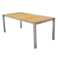 Tisch SET 120 x 80 cm + 4 Edelstahl Sessel San Diego
