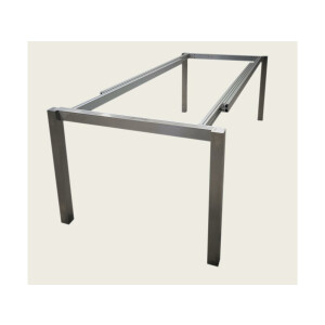 Gartentisch ausziehbar HPL/ Edelstahl 140 x 90 xm-0794 Bronze mit Struktur Oberfläche-Edelstahl