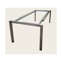 Gartentisch ausziehbar HPL/ Edelstahl 160 x 80 cm-0794 Bronze mit Struktur Oberfläche-Edelstahl