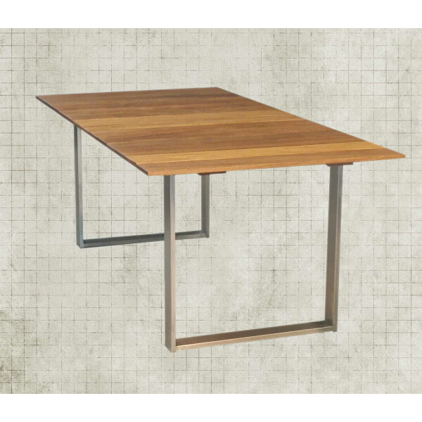 Gartentisch Linz Edelstahl/TEAK 120 x 90 cm