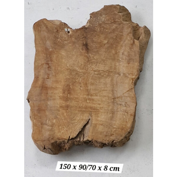 Suar Tischplatte L 150 x 90/70 x 8 cm