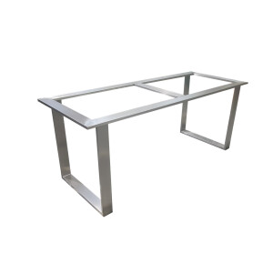 Kufen Tischgestell 60 cm breit 140 x 60 cm-Edelstahl Pulverbeschichtet