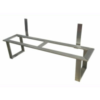 Gartenbank STAR | Edelstahl/HPL 140 cm -0794S Bronze Struktur
