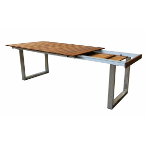 Garten Ausziehtisch Wien 120 cm-80 cm-Edelstahl