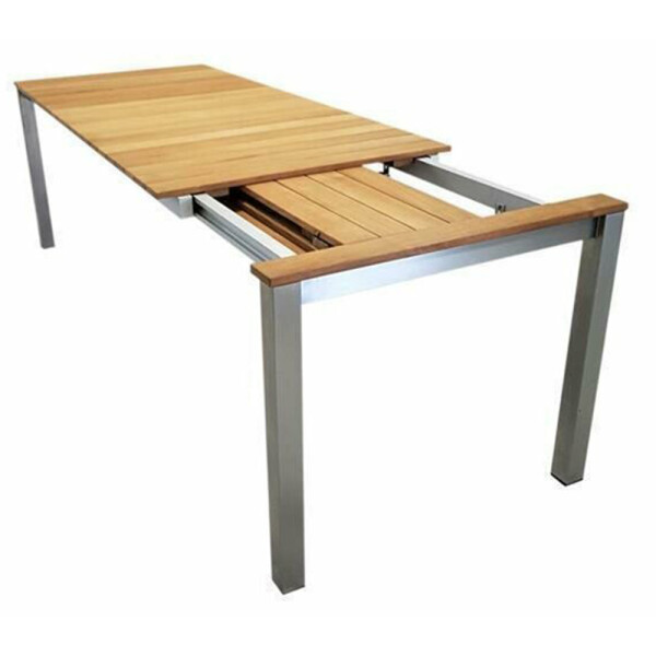 Gartentisch Wien Ausziehbar   140 x 80 cm-Gestell Edelstahl