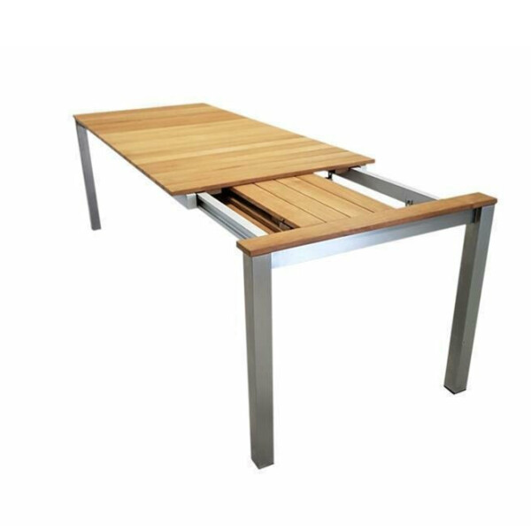 Gartentisch Wien Ausziehbar 160 x 90 cm-Gestell Edelstahl pulverbeschichtet