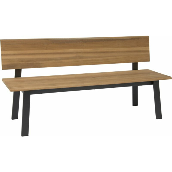 Bank Sam Aluminium anthrazit mit Belattung Teak FSC®-zertifiziert