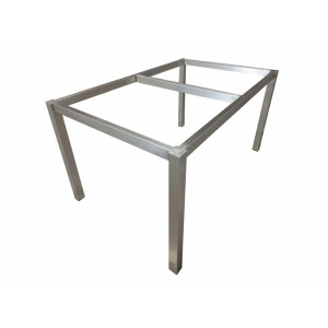 Gartentisch Wien Edelstahl/Teakholz 120 cm-90 cm-6 x 6 cm