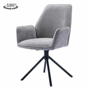 Esszimmerstuhl -Amoro | Stoff Nature 452 Blue Grey (drehbar)