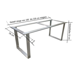 Tischgestell Edelstahl 76 cm  breit